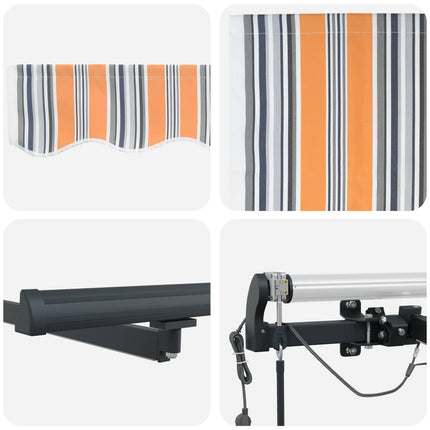 Udtrækkelig markise Flerfarvet 350 x 250 cm Polyester