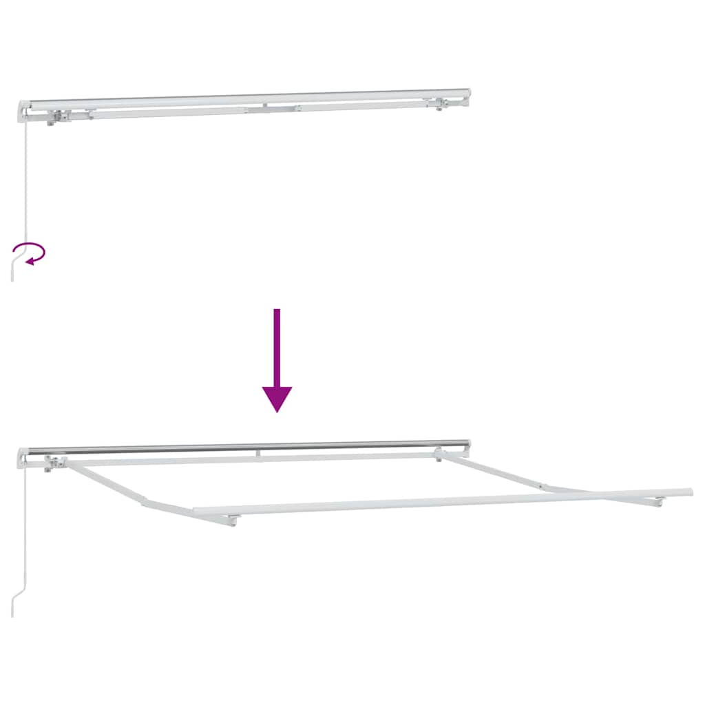 Utrækkelig Markise Flerfarvet 350 x 250 cm
