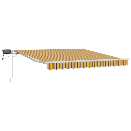 Udtrækkelig markise Flerfarvet 350 x 250 cm Stof og aluminium