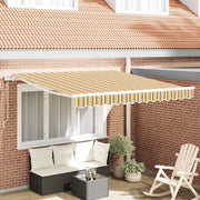 Udtrækkelig markise Flerfarvet 350 x 250 cm Stof og aluminium