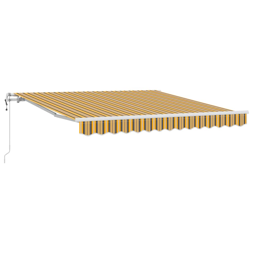 Udtrækkelig markise Flerfarvet 350 x 250 cm Stof og aluminium