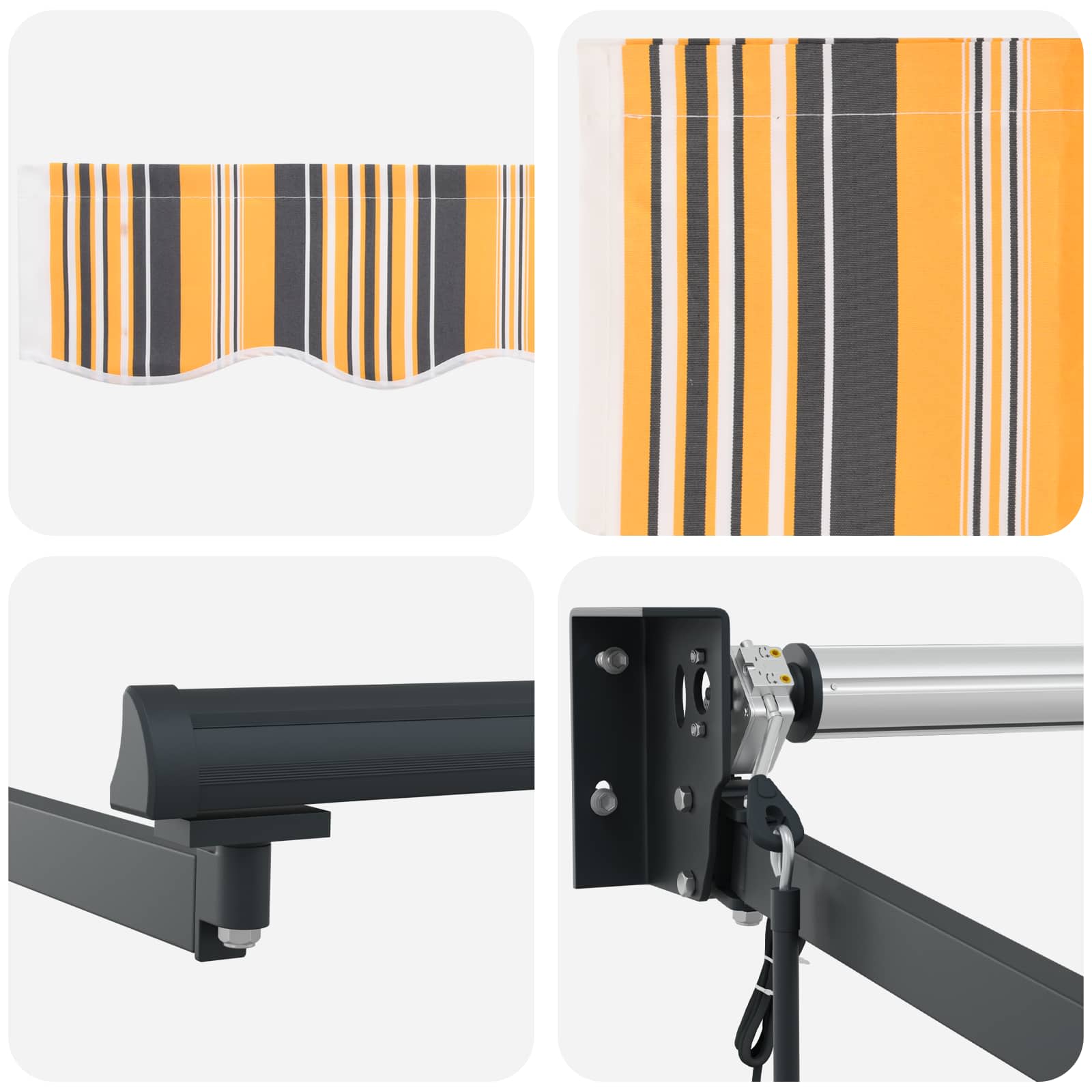 Utrækkelig Markise Flerfarvet 350 x 250 cm
