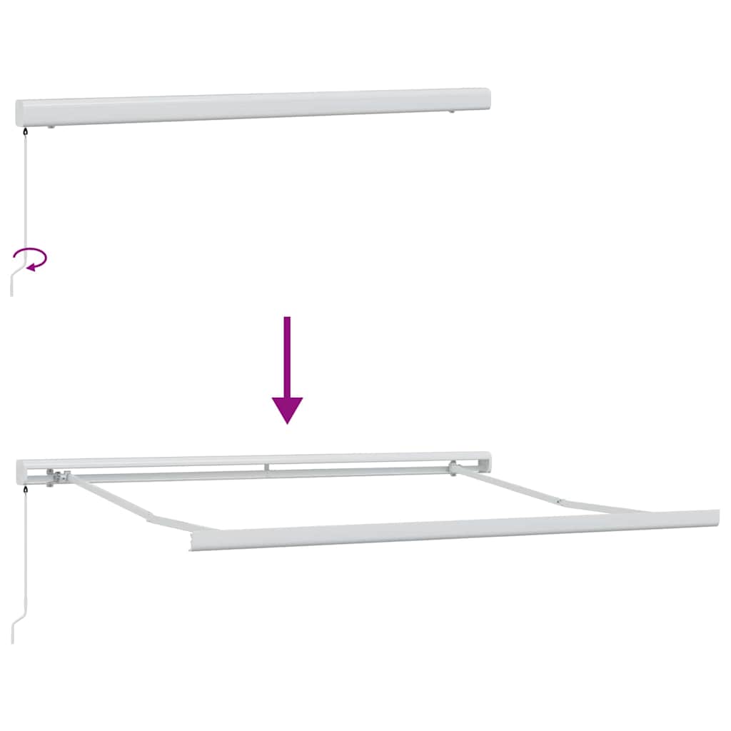 Utrækkelig Markise Flerfarvet 350 x 250 cm Stof og Metal