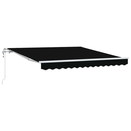 Udtrækkelig markise Sort 350 x 250 cm Stof og aluminium