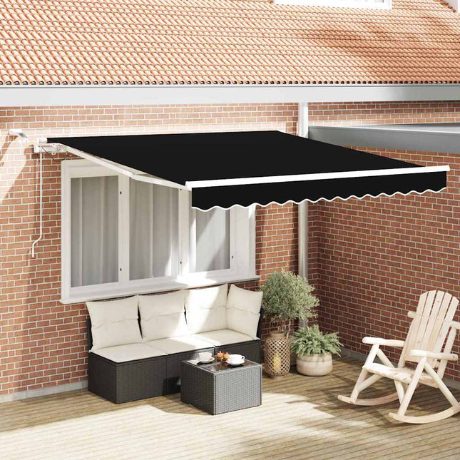 Markiseduge Sort 350 x 250 cm Polyester
