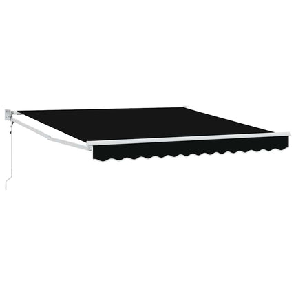 Markise Sort 350 x 250 cm Polyester og metal