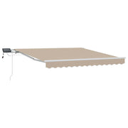 Udtrækkelig markise Beige 350 x 250 cm Stof og aluminium
