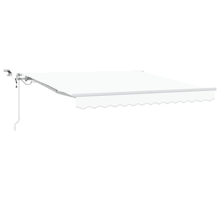 Udtrækkelig markise Hvid 350 x 250 cm Polyester