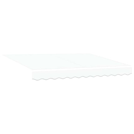 Udtrækkelig markise Hvid 350 x 250 cm Polyester og metal