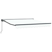 Markiseramme Hvid 350 x 250 cm Polyester med PU belægning