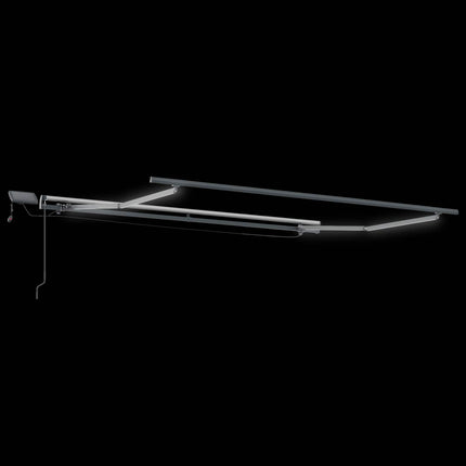 Udtrækkelig markise Lysegrå 350 x 250 cm Stof og aluminium
