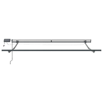 Udtrækkelig markise Lysegrå 350 x 250 cm Stof og aluminium