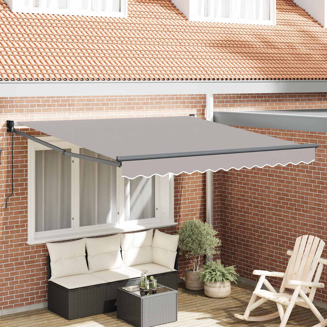 Udtrækkelig markise Lysegrå 350 x 250 cm