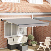 Udtrækkelig markise Lysegrå 350 x 250 cm