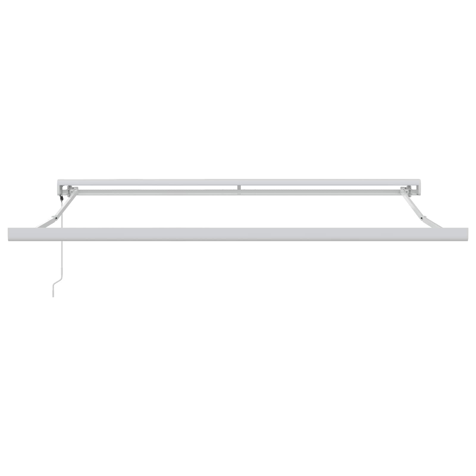 Udtrækkelig markise Lysegrå 350 x 250 x 165 cm Stof og Metal