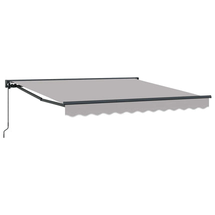 Markiseramme Lysegrå 350 x 250 cm Polyester med PU belægning