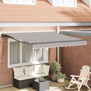 Markiseramme Lysegrå 350 x 250 cm Polyester med PU belægning