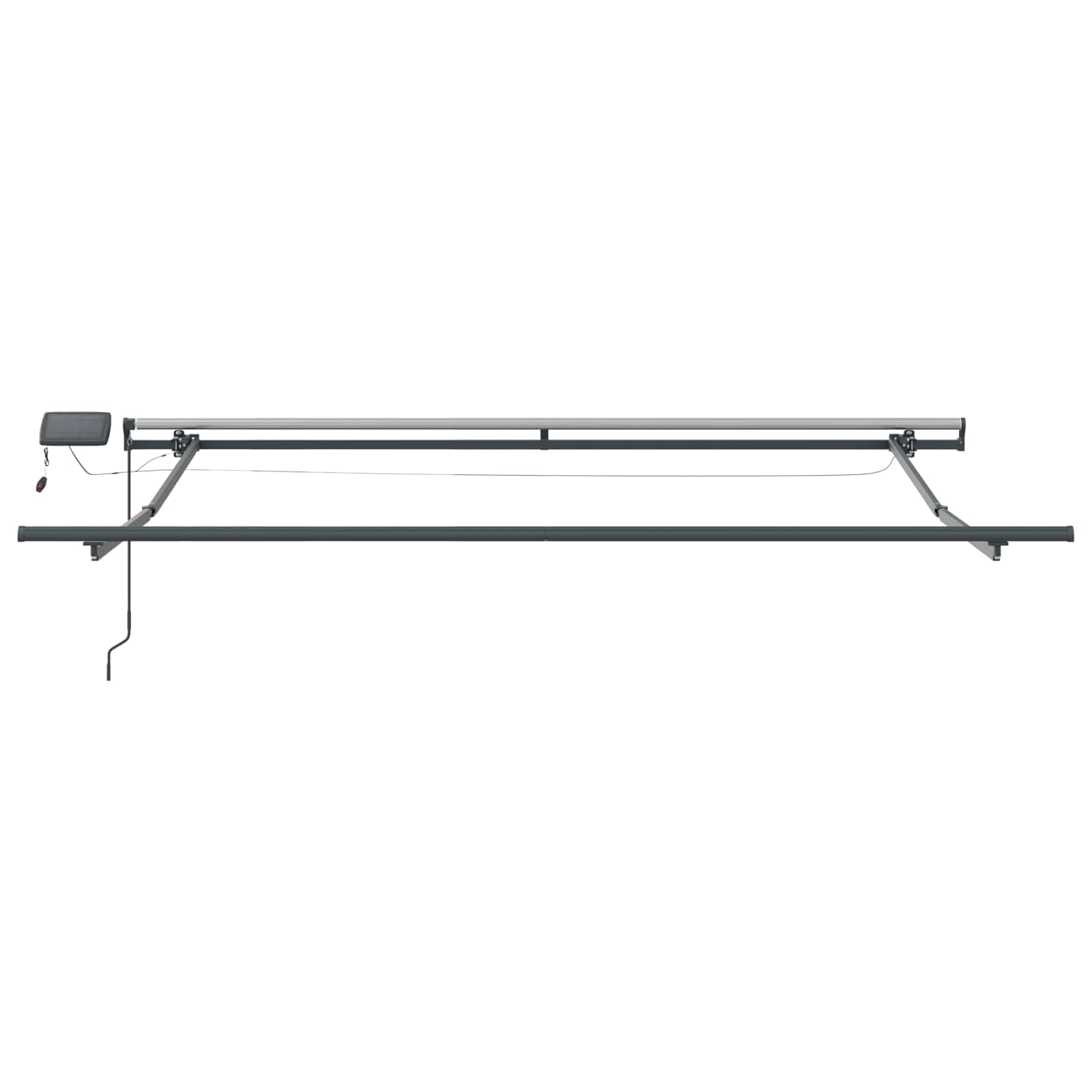 Udtrækkelig markise Rød 350 x 250 cm Stof og aluminium