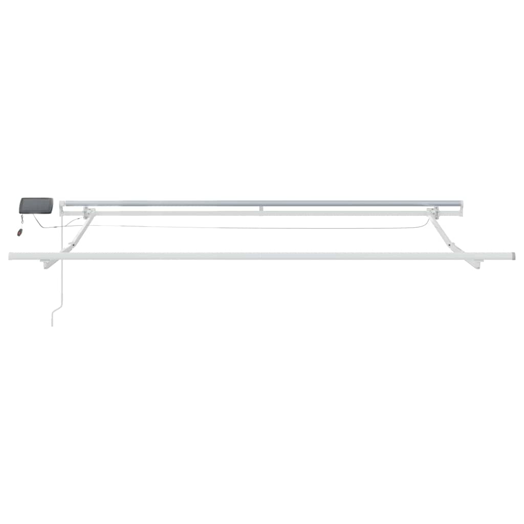 Udtrækkelig markise Grøn og gul 350 x 250 cm Stof og aluminium