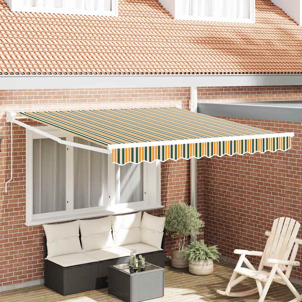 Udtrækkelig markise Grøn 350 x 250 cm