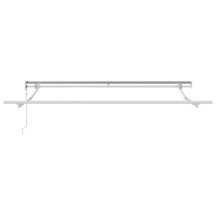 Udtrækkelig markise Grøn og Hvid 350 x 250 cm Stof og aluminium