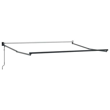 Udtrækkelig markise Grøn og Hvid 350 x 250 cm