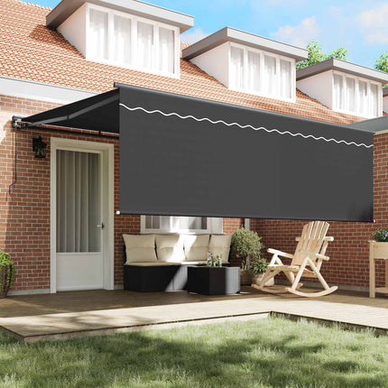 Udtrækkelig markise Antracit 400 × 300 cm