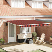 Markiseduge Orange og Brun 400 × 300 cm Polyester