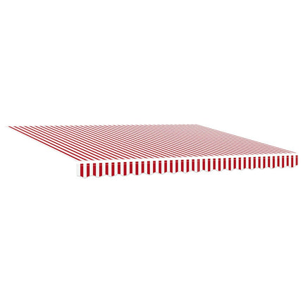 Udtrækkelig markise Rød og Hvid 400 × 300 cm Polyester og metal