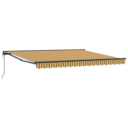 Markiseramme Gul og Grå 400 × 300 cm Polyester med PU belægning