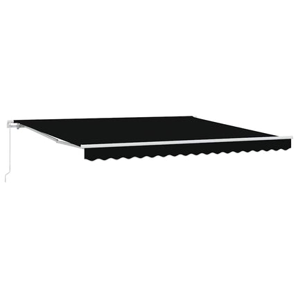 Udtrækkelig markise Sort 400 × 300 cm Polyester og Aluminium