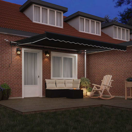 Markiseduge Sort 400 × 300 cm Polyester