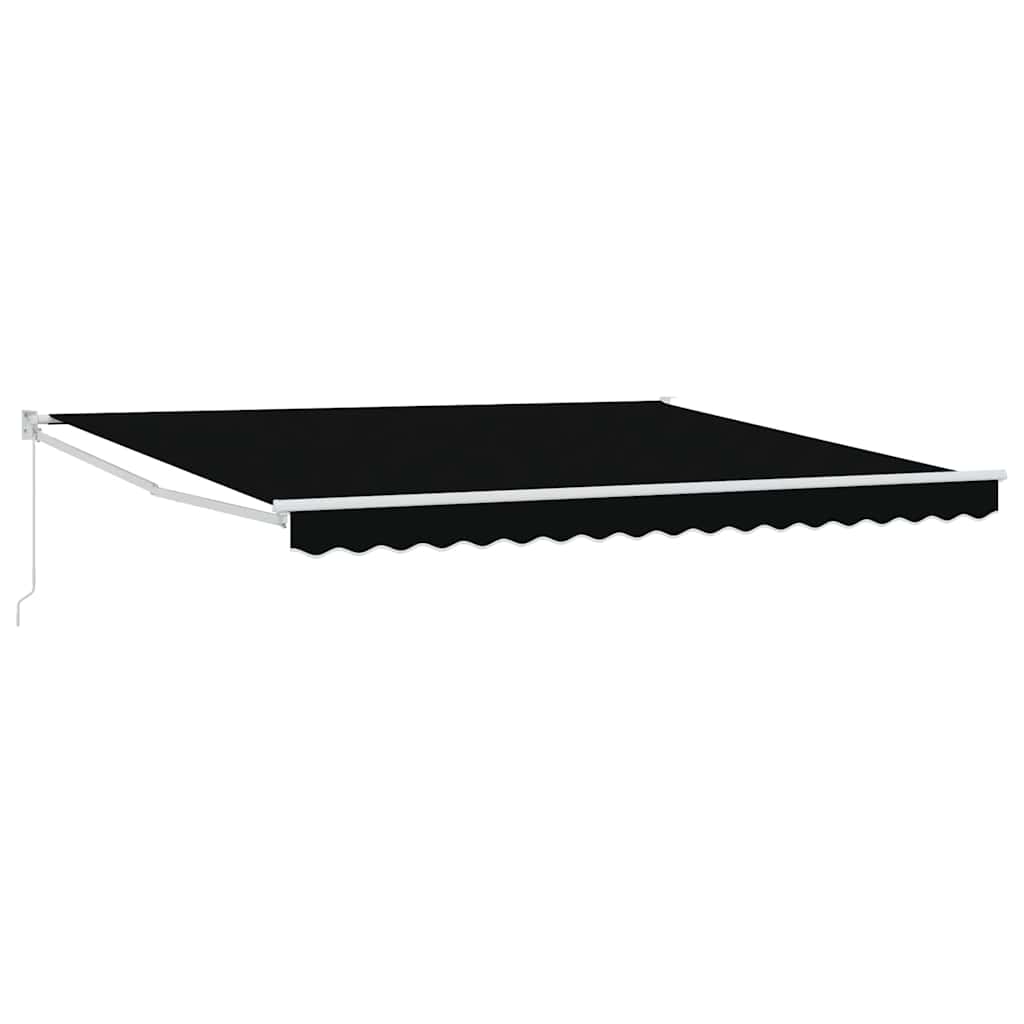 Udtrækkelig markise Sort 400 × 300 cm Polyester og Aluminium
