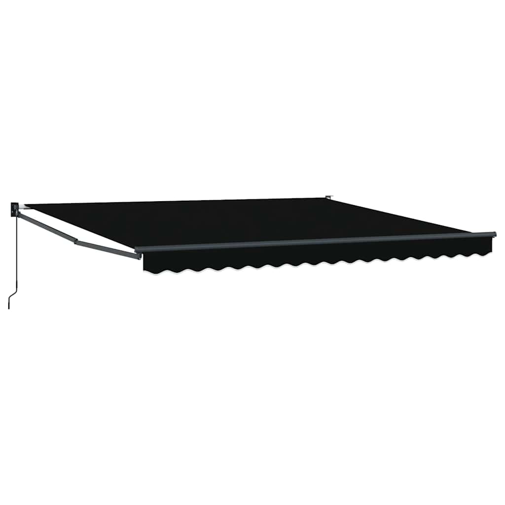 Utrækkelig Markise Sort 400 × 300 cm Polyester og Aluminium
