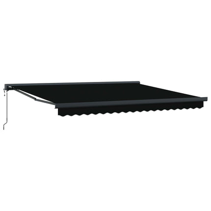 Udtrækkelig markise Sort 400 × 300 cm Stof og Metal