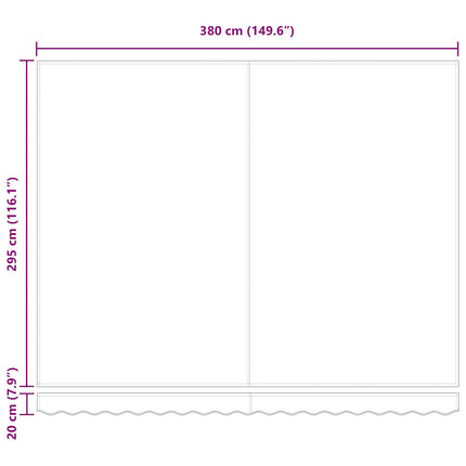 Udtrækkelig markise Beige 400 × 300 cm