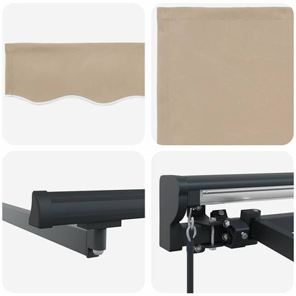 Markiseramme Beige 400 × 300 cm Polyester med PU belægning