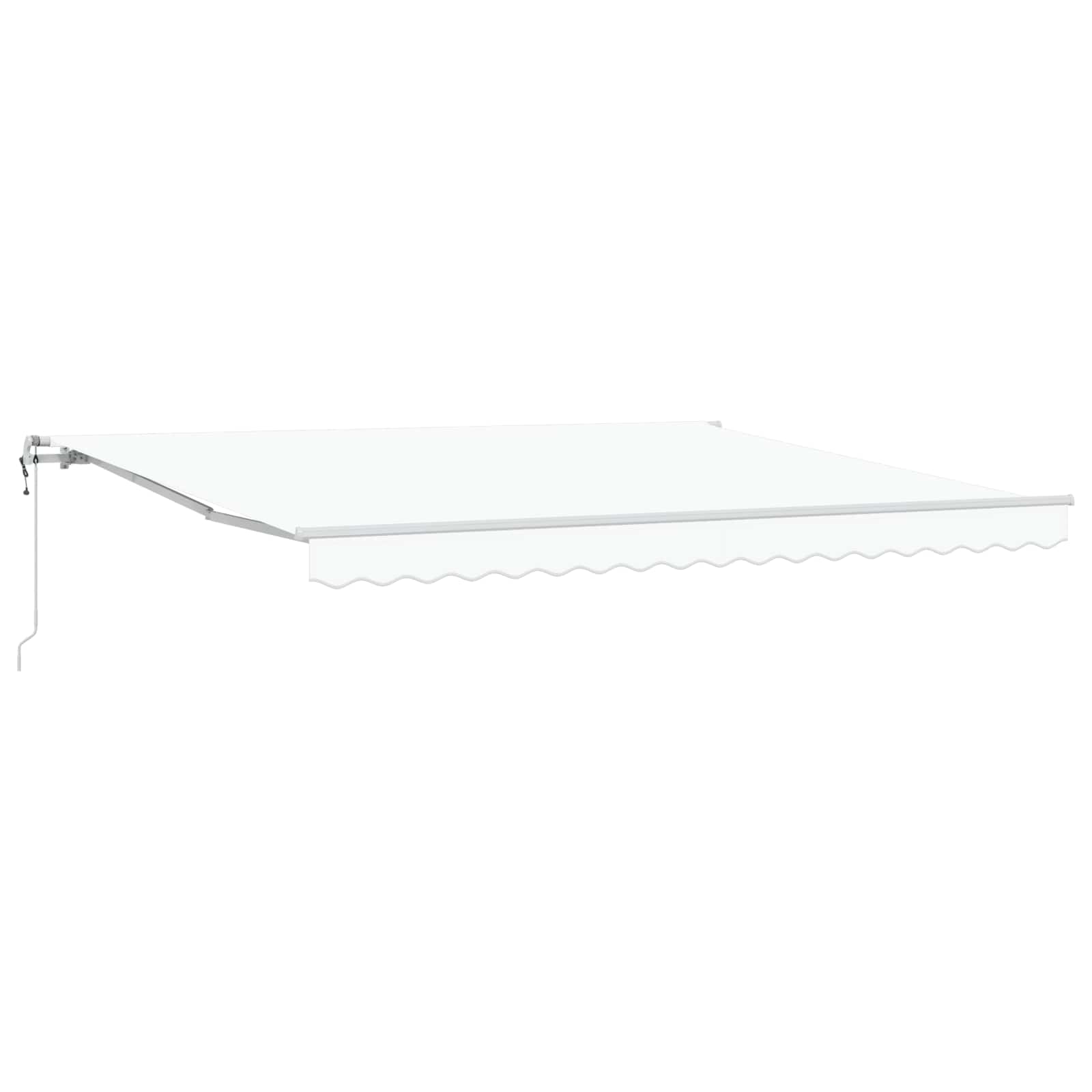 Elektrisk Utrækkelig Markise Hvid 400 × 300 cm billede