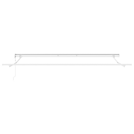 Udtrækkelig markise Hvid 400 × 300 cm Stof og aluminium