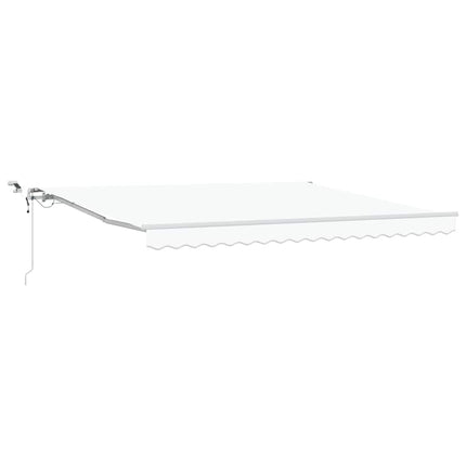 Udtrækkelig markise Hvid 400 × 300 cm Polyester