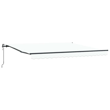 Udtrækkelig markise Hvid 400 × 300 cm Stof og aluminium
