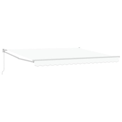 Udtrækkelig markise Hvid 400 × 300 cm