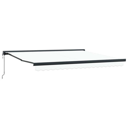 Udtrækkelig markise Hvid 400 × 300 cm Stof og Metal