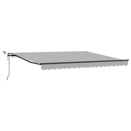 Udtrækkelig markise Lysegrå 400 × 300 cm Polyester