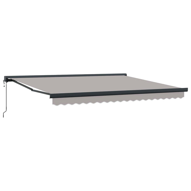 Udtrækkelig markise Lysegrå 400 × 300 cm Stof og Metal