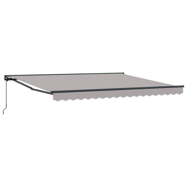 Markiseramme Lysegrå 400 × 300 cm Polyester med PU belægning