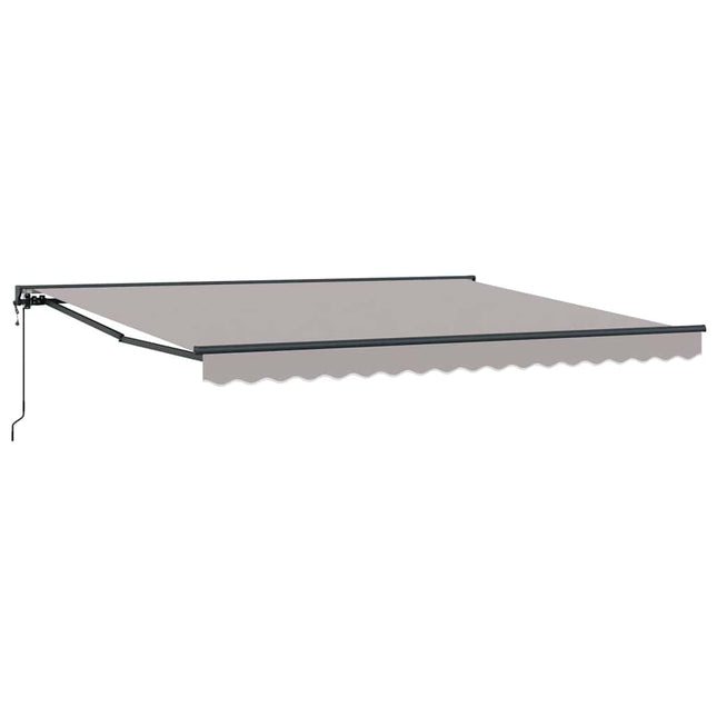 Markiseramme Lysegrå 400 × 300 cm Polyester med PU belægning