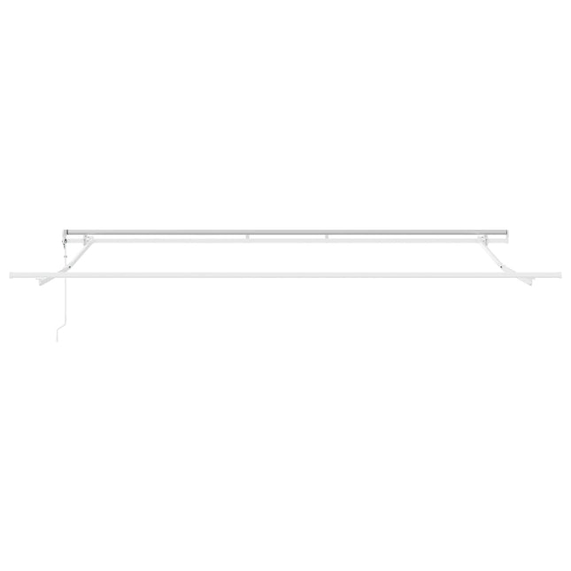 Udtrækkelig markise Grøn og Hvid 400 × 300 cm Stof og aluminium