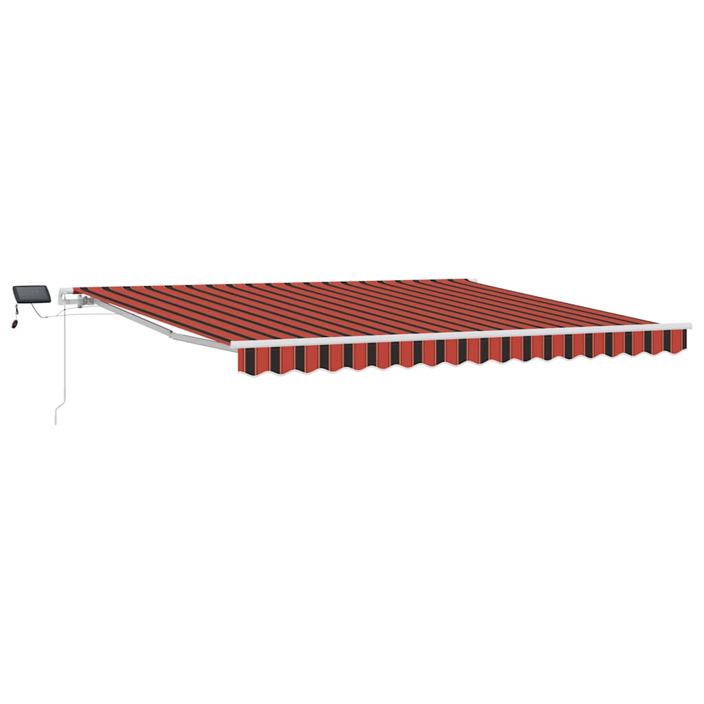 Udtrækkelig markise orange og brun 400 × 300 cm