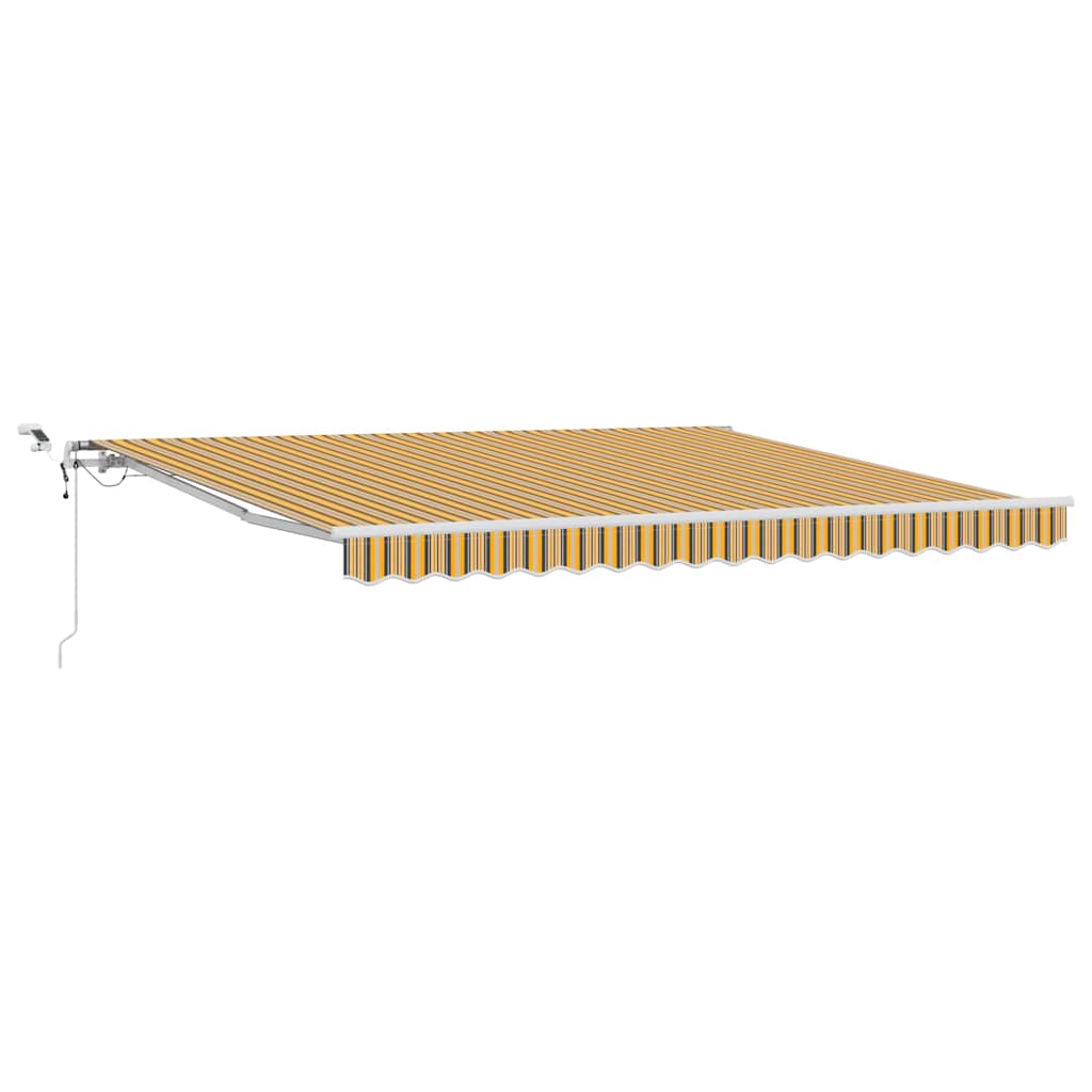 Utrækkelig Markise Flerfarvet 400 × 350 cm Polyester og metal